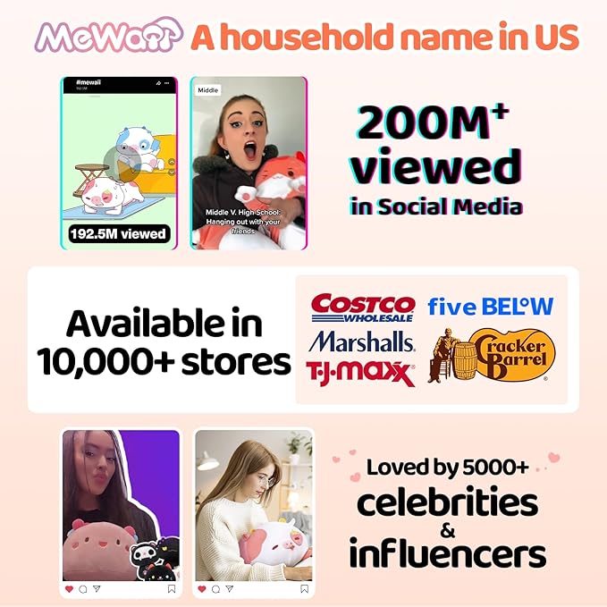 Mewaii Long Cat Plush 5 Sizes, 120% Extra Filling Giant Plushness Kids Body Pillow, Kawaii Cute Brown Cat Stuffed Animals Plushies, Big Long Body Pillow Cat Plush Gift for Girls 36”