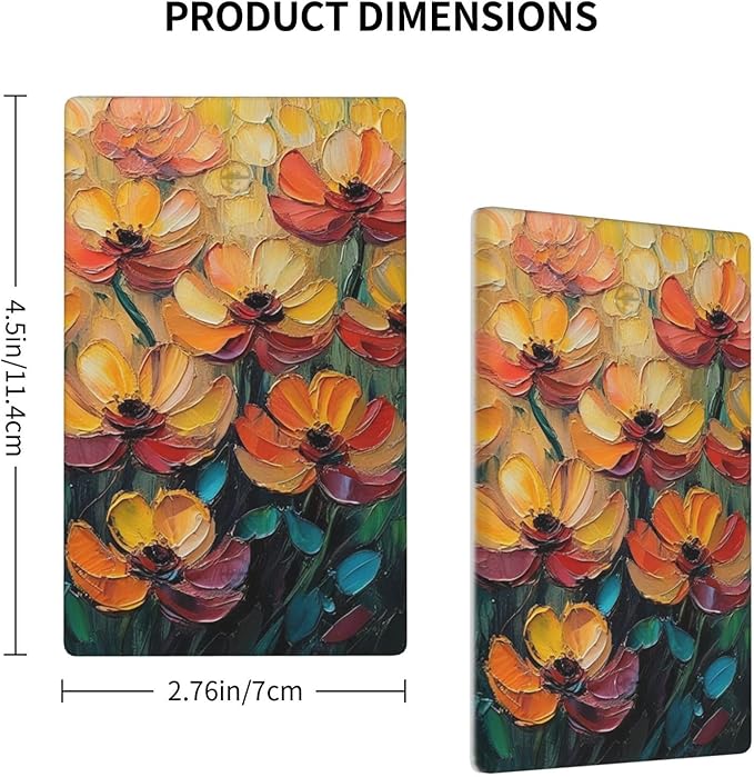 Decorative Art Light Switch Covers Butterflies & Flowers 1 Gang No Device Blank Switchplate Electrical Faceplate for Home Decor
