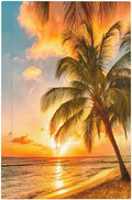 Decorative Light Switch Plate Covers Tropical Beach Ocean Palm Trees Island Hawaiian Sunset Sea Waves Scenery 1 Gang No Device Single Blank Outlet Covers Wall Plate Light Switch Cover Plate