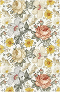 Multicolor Peony Daisy Vintage Floral Flower Light Switch Cover Plate 1 Gang No Device Blank Electrical Wall Plates Faceplate Decorative Switch Plate for Bedroom Living Room Decor