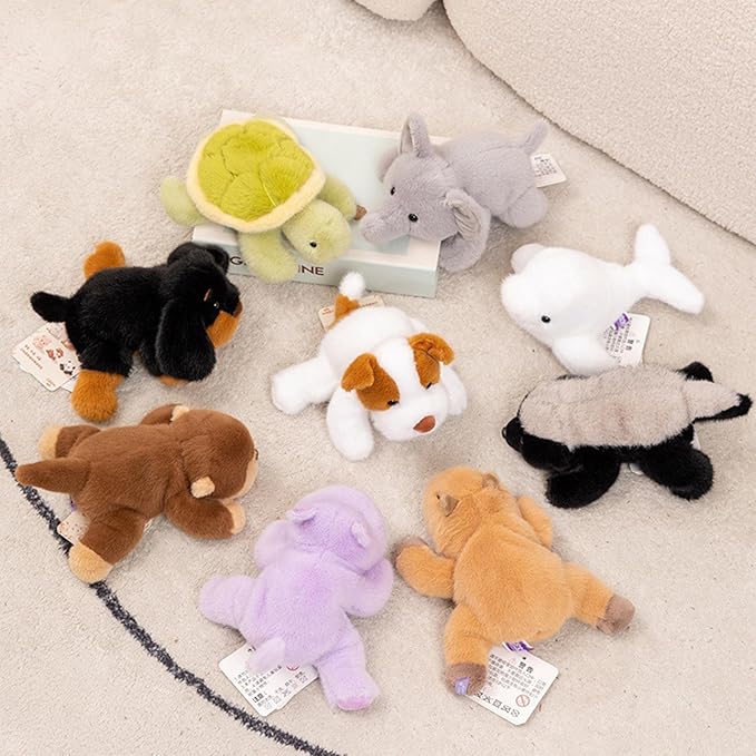 PEACH CAT Hippo Stuffed Animal Cute Hippopotamus Plushies Small Plush Toys Gifts for Kids Purple