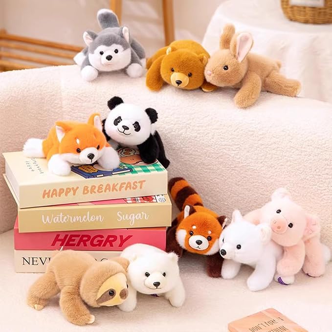 PEACH CAT Sloth Stuffed Animal Cute Plushies Small Plush Toys Gifts for Kids Brown