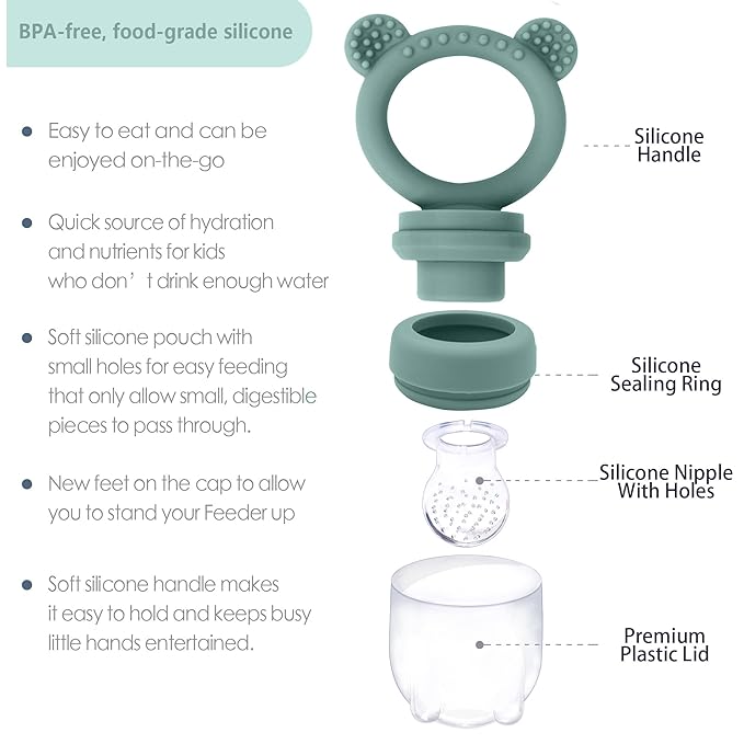 BIGSPINACH Baby Food Freezer Tray and Teething Popsicle Molds – The Perfect Solution for Your Little One's Teething and Feeding Needs