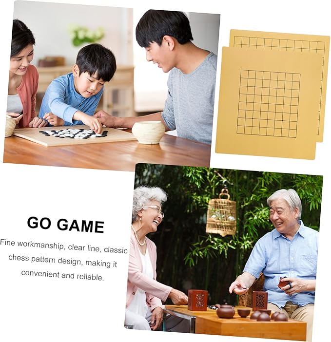 SUPVOX 2Pcs Folding Wooden Go Chess for Portable and for Travel and Home Use Easy to Store for Educational Play