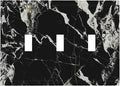 Black Marble Patterns Low Key Luxurious Decorative Switch Plates 3 Gang Wall Plate Triple Toggle Light Switch Cover Faceplate Electrical Wall Panels for Bathroom Kitchen Decor