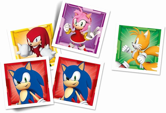 Clementoni - MEMO Sonic Pocket - Educational Game Including 48 Matching Chips of Your Favorite Characters, Toy for Children Ages 4-6 Years, Made In Italy, 18312