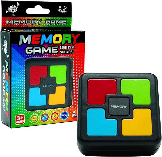 Gelabur Handheld Memory Games for Kids Ages 4-8, Light Up Electronic Toys, Car Travel Board Games for Kids,Birthday Gifts for 3-12 Year Old Boys