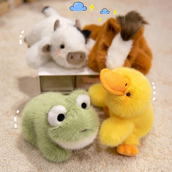PEACH CAT Frog Stuffed Animal 7.8" Cute Plushies Small Plush Toys Gifts for Kids Green