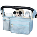 Universal Stroller Organizer with Insulated Cup Holders,Large Capacity Non-Slip Stroller Caddy Bag Fits for Uppababy/Doona/Jogger/Britax/Mompush/BoB with Anti-Sag Hard Bottom and Wet Wipes Pocket