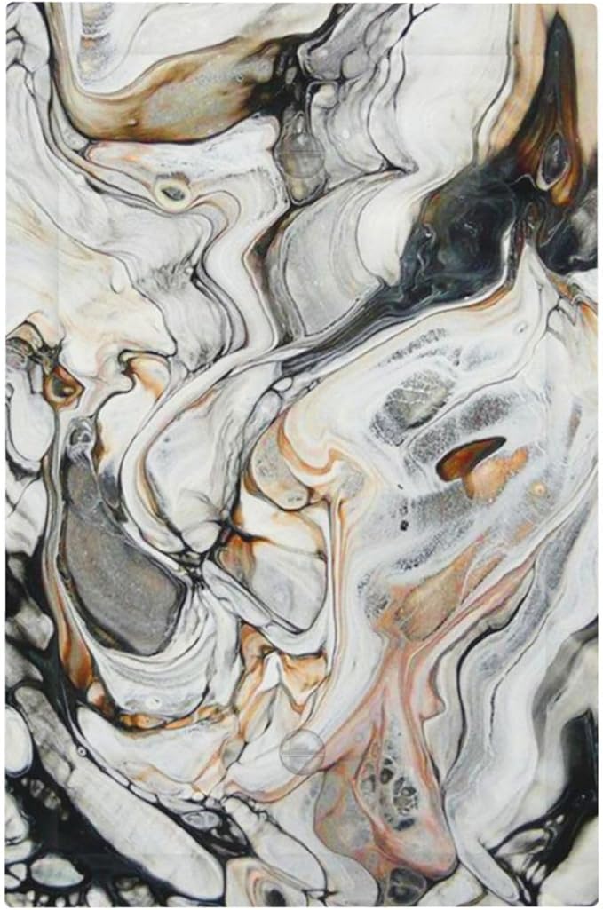 Black Gold Marble Texture Modern Abstract Print Light Switch Cover Plate 1 Gang No Device Blank Electrical Wall Plates Faceplate Decorative Switch Plate for Bathroom Kitchen Decor