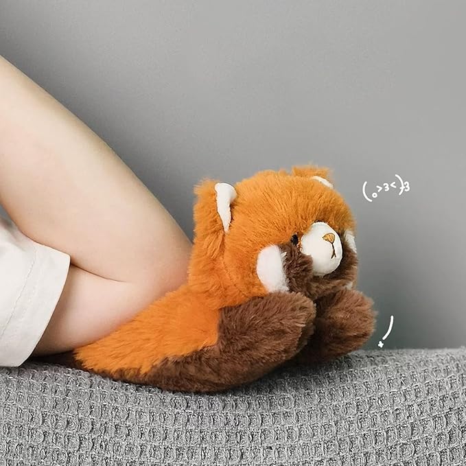 PEACH CAT Red Panda Stuffed Animal Cute Plushies Small Plush Toys Birthday Gifts for Kids Orange