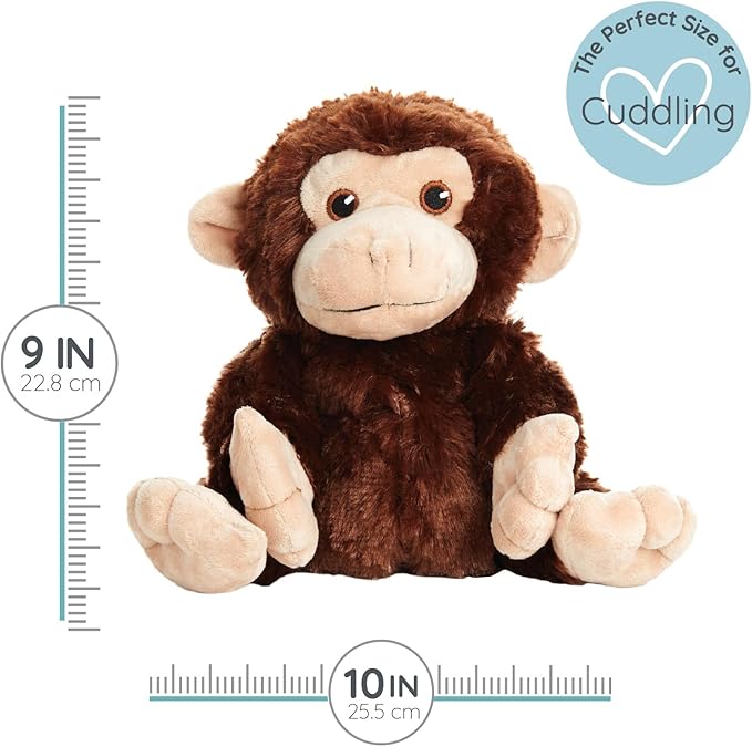 1i4 Group Marvin the Monkey - Microwavable & Weighted Plush Stuffed Animal - Heated Plushie for Warmth - Cute, Soft, Cozy Toy for Adults & Children (Boys, Girls, & Toddlers) by Warm Pals