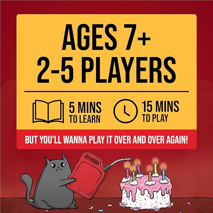 Exploding Kittens -10th Anniversary Collectible Tin (Limited Edition) – Updated with 8 Legacy Cards – Hilarious Fast-Paced Card Game for Adults and Kids, Travel Friendly, Ideal for Family Game Night
