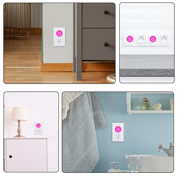 Pure Rose Pink Pattern Outlet Covers (12 or 24 Pack) - Child Safety Electric Plug Protectors to Prevent Power Shock