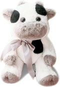uoozii Warmable Cow Stuffed Animal - Microwavable 12" | 2 Pounds Unscented Weighted Stuffed Animals Non-Shedding Cow Plush Coolable & Heatable Warm Gifts for Kids & Adults