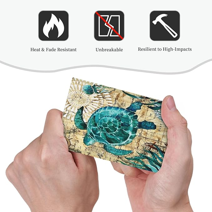 Nautical Ocean Map Tortoise Turtle 1 Gang No Device Wall Plate Decorative Blank Light Switch Cover Switchplate Electrical Faceplate for Bathroom Home Bedroom Art Decor