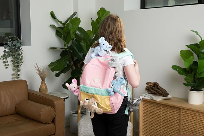 HUGIMALS Hug Babies Sam the Sloth Cute Mini Plush Stuffed Animal Bracelet for Kids | Soft & Cuddly Portable Comfort Adorable On-The-Go Companion for Travel School & Adventures Ages 2+