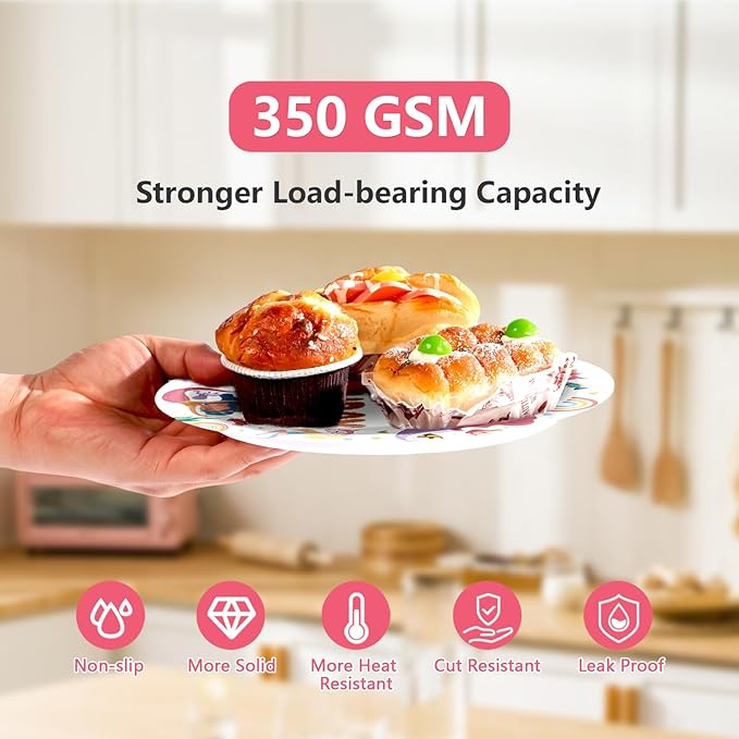 96 Pcs Mermaid Unicorn Birthday Party Decorations Cartoon Mermaid Paper Plates and Napkins Magical Pastel Rainbow Unicorn Tableware Sets for Girls Happy Birthday Baby Shower Party Supplies Serves 24