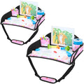 COOLBEBE Kids Travel Tray for Toddler Car Seat, Travel Tray for Airplane, Lap Tray, Carseat Table Tray for Kids, Pink Unicorn, 2 Pack