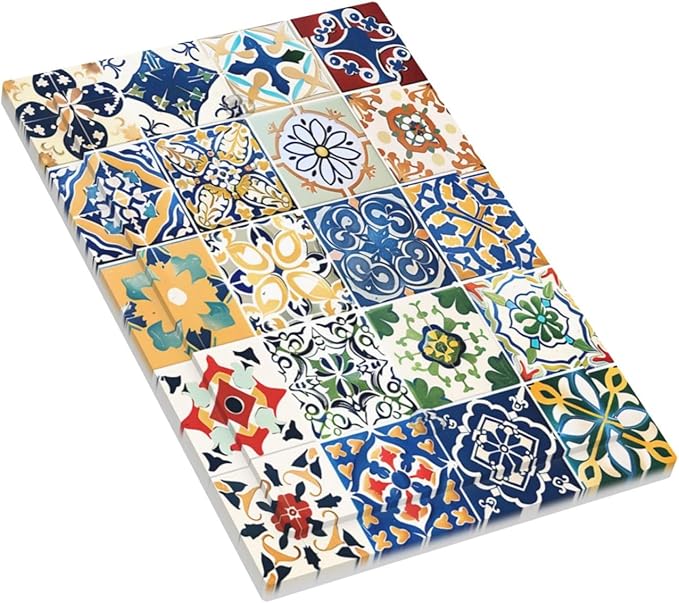 Light Switch Cover Plate Moroccan Traditional Mexican Talavera Til 1 Gang No Device Blank Electrical Wall Plates Faceplate Decorative Switch Plate for Kitchen Home Decor