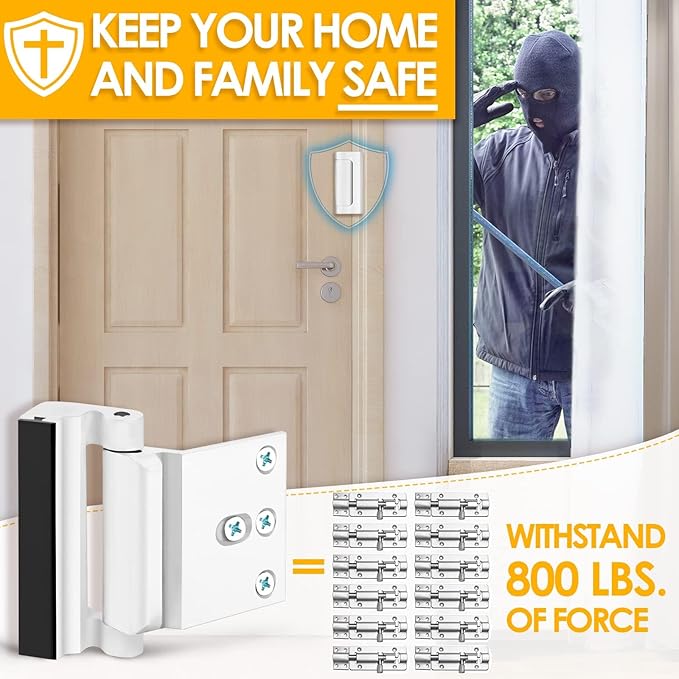 Home Security Door Lock Door Lock Security Door Reinforcement Lock Metal Door Locks for Kids Safety Proof Front Door Child Safety Lock Top Door Latch Lock Extra High Security Door Locks Interior Lock