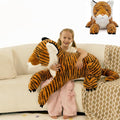 MaoGoLan Giant Tiger Stuffed Animal - 46” Realistic Tiger Plush Toy for Boy Girl Kid, Soft Fluffy Wild Cat Zoo Animal Toy Plush Pillow for Birthday Gift, Baby Shower Party Favor, Home Decor