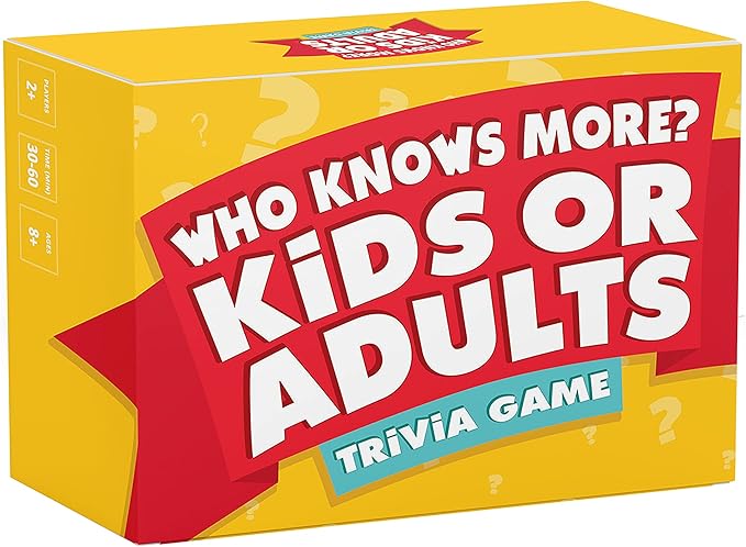 Who Knows More? Kids or Adults, The Ultimate Trivia Game for Kids, Teens and Adults - A Fun Family Party Game