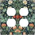Decorative Outlet Covers Strawberry Birds Flowers Plant Morris Floral 2 Gang Decorative Switch Plate Double Duplex Wall Plates Switch Plates and Outlet Covers for Bathroom Bedroom Decor