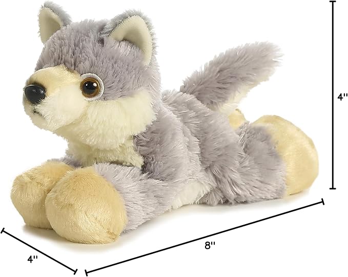 Aurora® Adorable Mini Flopsie™ Woolsey™ Stuffed Animal - Mini Companions Ready for Playful Adventures - for Kids All Ages, Toddlers, Adults, and Families - Gray 8 Inches