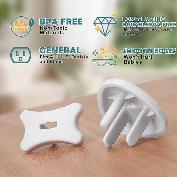Outlet Covers Baby Proofing (58 Pack), Baitiny Electrical Secure Baby Proof Plug Covers, Child Baby Safety Products Socket Covers for US