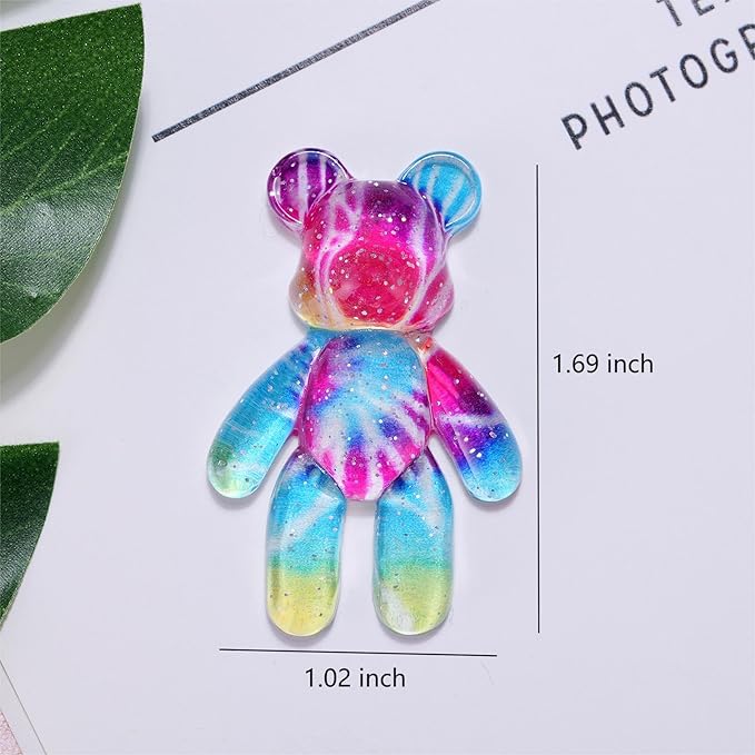 Aesnefe Worry Bear, Pocket Bear Hug, Anxiety Relief Gifts for Men Women, Mental Health Positivity Gift, Stress Relief Gift for Her, Comforting Gifts for Son Daughter Back to School, Rainbow Gradient