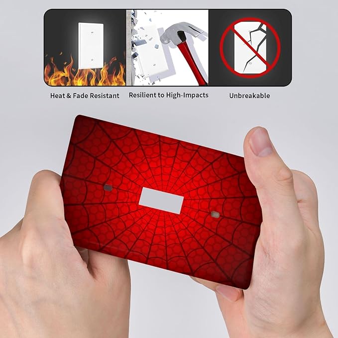 Spider Web Light Switch Cover Plates Decorative Single Toggle Wall Plate, 1 Gang Lightswitch Cover