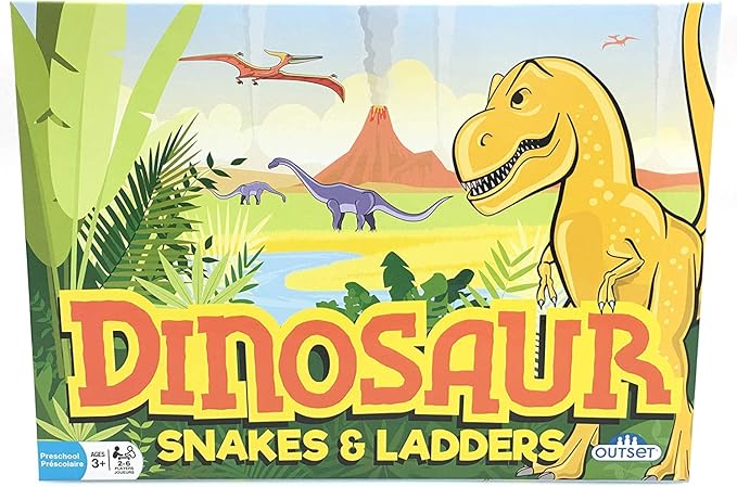 Outset Media Dinosaur Snakes and Ladders Game