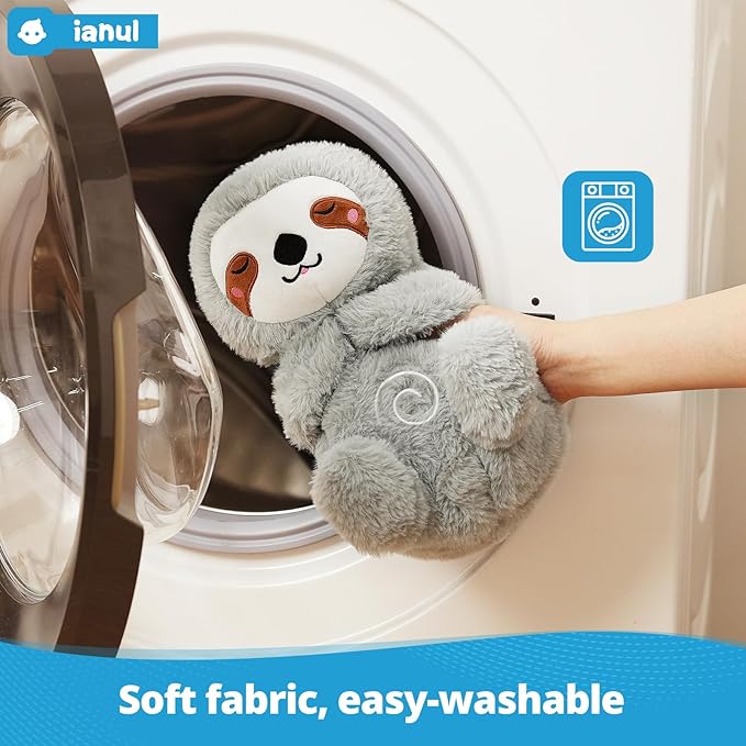 Breathing Stuffed Animal,Soothing Stuffed Animal for Anxiety Relief with Realistic Breathing Motion, Calming Music, Gentle Lights,Machine Washable,Ideal for Baby Adult and Relaxation(Sloth)