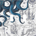 Nautical Vintage Map Octopus Mermaid Lighthouse Boat Decorative Switch Plates 2 Gang Double Toggle Outlet Light Switch Cover Wall Plate Electrical Faceplate for Bathroom Kids Room Decor