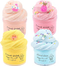 4 Pack Cloud Slime Kit, Soft and Non-Sticky Stress Relief Toy for Girls Boys Education, Party Gift and Birthday Gift, Kid Fun Toys