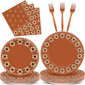 100 Pcs Cielito Lindo Plates Platos De Barro Mexicanos Mexican Party Plates and Napkin Set Mexican Fiesta Birthday Decoration Supplies Tableware Terracotta Flower Clay Pottery Party Favor Serves 25