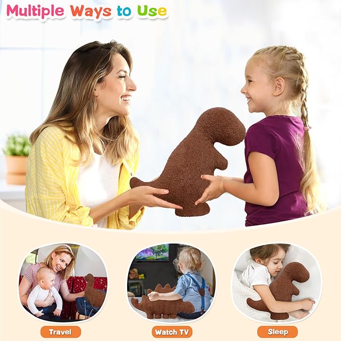Andywoo Dino Chocolate Pillow Plush for Funny Birthday Gifts, Cute Funny Dinosaur Chocolate Stuffed Animals Toy for Boy and Girl, Dinosaur Gifts for Kids Teens and Adults (Tyran Rex, Small)