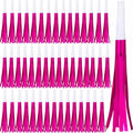 48 Pcs Noise Makers Glitter Metallic Fringed Noise Makers Horns for Baby Shower, Kids Birthday, New Year Party Favor - Rose Red
