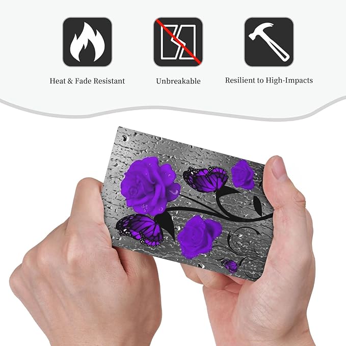 Purple Butterfly Rose Flower 1 Gang Light Switch Cover No Decive Blank Wall Plate Decorative For Girls Teen Kids Boys Bathroom Home Bedroom Art Panel Decorate 5" x 3