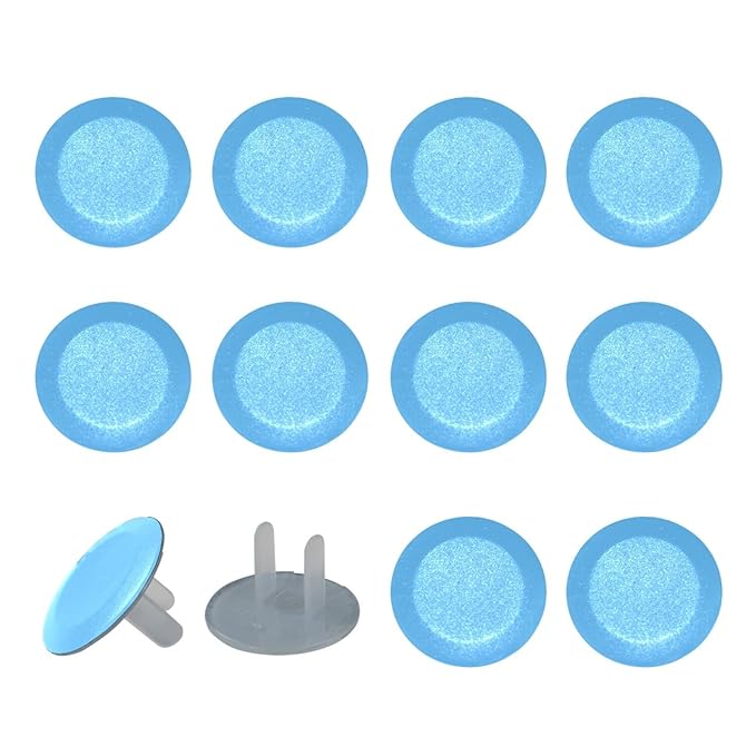 Pure Light Blue Sky Color Pattern Outlet Covers Baby Proofing Child Proof Plug Covers for Electrical Outlets Easy Install Outlet Plug Covers