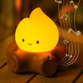 Chibi Campfire Light with Soothing Sounds, Sleep Aid Night Light for Kids, Portable Rechargeable White Noise Cozy Campfire Night Light for Room Decor Camping Trips, Cute Gifts