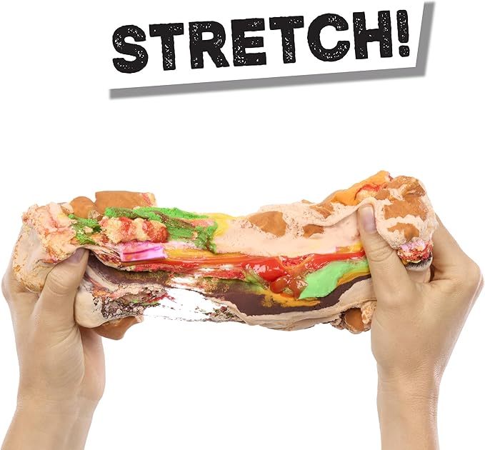 Cheeseburger DIY Slime Kit - Unboxing Ingredients to Make, Smash, and Stretch Your Food Slime, Ages 8+