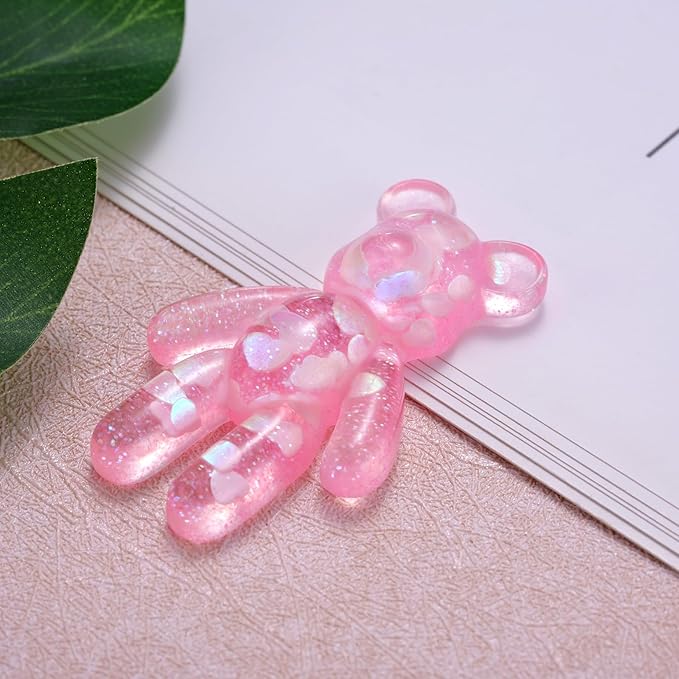 Aesnefe Pocket Worry Bear Hug, Anxiety Relief Keepsake, Mental Health Encouragement Gift, Emotional Support Token, Stress Comfort Gift for Adults, Pink