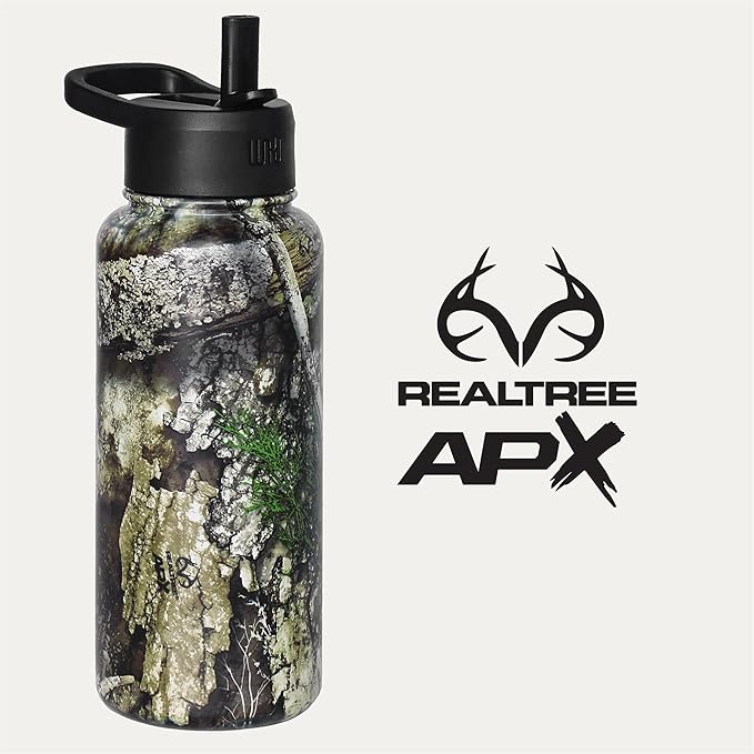 Wildkin Realtree APX 32oz Kids Water Bottle – Leakproof, Vacuum-Insulated, Durable, Easy-Clean