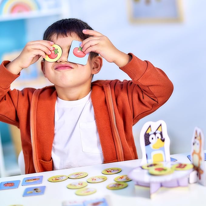 Bluey Fancy Restaurant Game, Join and Bingo as They Match Food Cards to Help Dad Prepare a Special Dinner for Mum, Serve up Fun While Building Memory and Matching Skills, Ages 3+, 2–4 Players