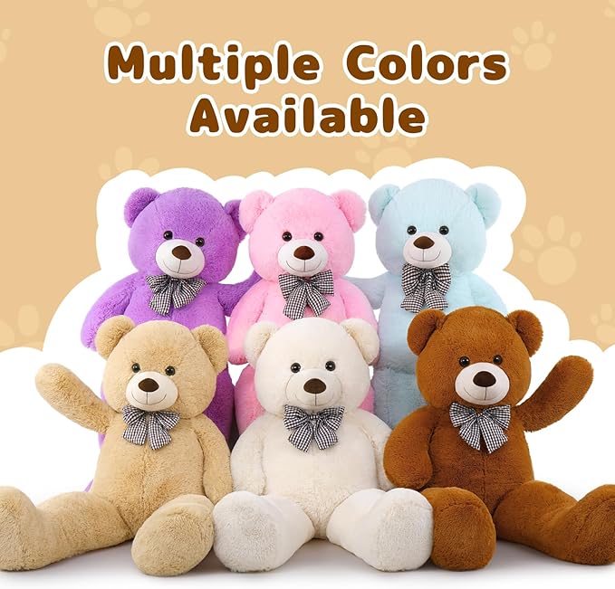 MaoGoLan Big Teddy Bear, 6 Feet Life Size Huge Plush Stuffed Animal, Adorable and Soft Teddy Bear Gift for Christmas, Valentine's, Birthday, or Long Distance