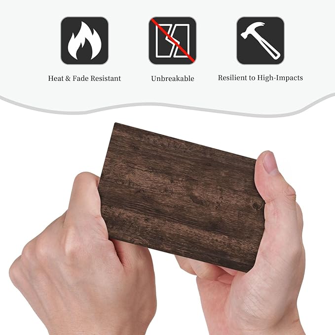 Brown Dark Wood Plank Rustic Vintage Print Light Switch Cover Plate 1 Gang No Device Blank Electrical Wall Plates Faceplate Decorative Switch Plate for Farmhouse Home Decor