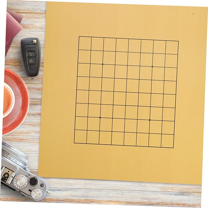 KICHOUSE 2Pcs Portable Wooden Go Chess Board Double Sided Educational Chessboard Lightweight Folding Design for Easy Travel Craftsmanship for Endless Fun