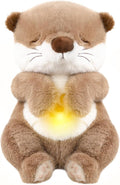 Baby Comfort Otter Breathing Stuffed Animal Buddy-Fur Real Pets Plush Sound Machine with Music, Warm Lights, Peaceful Moments for Kids & Adult | Peluche Que Respira